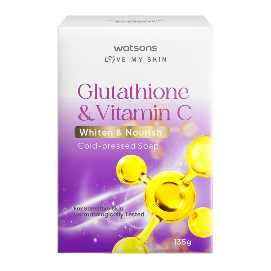 WATSONS Glutathione & Vitamin C Whiten and Nourish Cold-Pressed Soap 135g