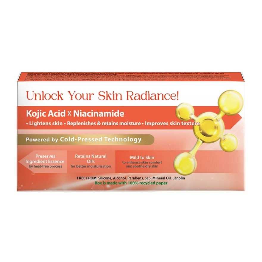 WATSONS Kojic Acid & Niacinamide Bright and Moisture Cold-Pressed Soap 90g x 3 Value Pack