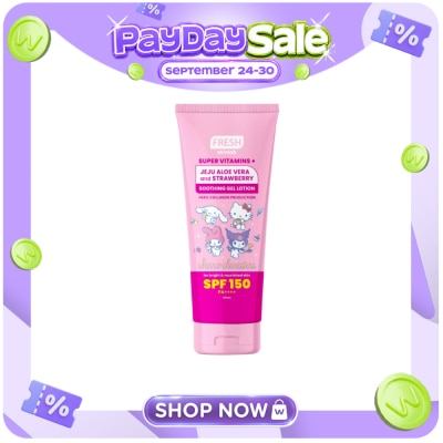 FRESH FRESH Sanrio Characters Super Vitamins+ Jeju Aloe Vera and Strawberry Soothing Gel Lotion 100ml image