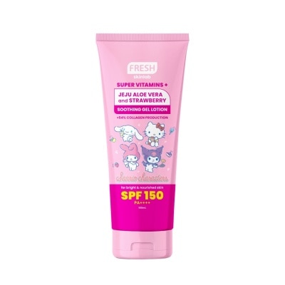 FRESH FRESH Sanrio Characters Super Vitamins+ Jeju Aloe Vera and Strawberry Soothing Gel Lotion 100ml