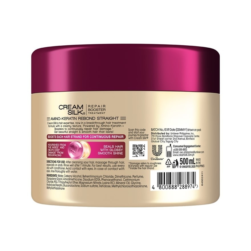 CREAMSILK Treatment Amino-Keratin Rebond Straight 500ml