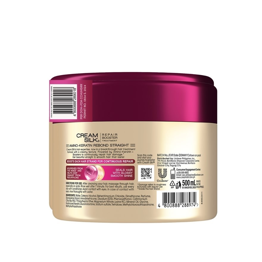 CREAMSILK Treatment Amino Keratin Rebond Straight 500ml