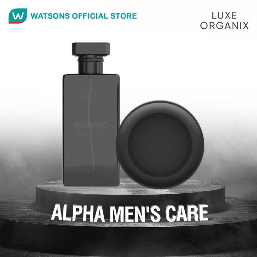 LUXE ORGANIX Triumph For Men Eau De Toilette & Dashing Gentleman Wax Alpha Mens Care Duo