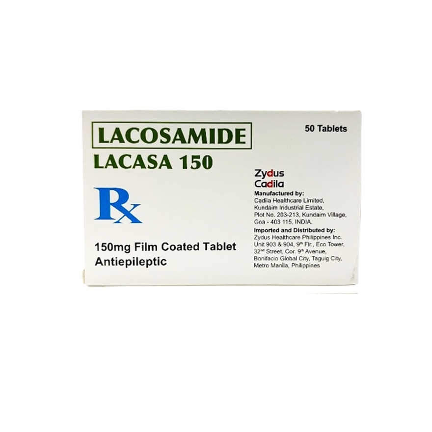 LACASA-150 Lacosamide Film Coated Tablet Antiepileptic 150mg Sold Per Piece [PRESCRIPTION REQUIRED]