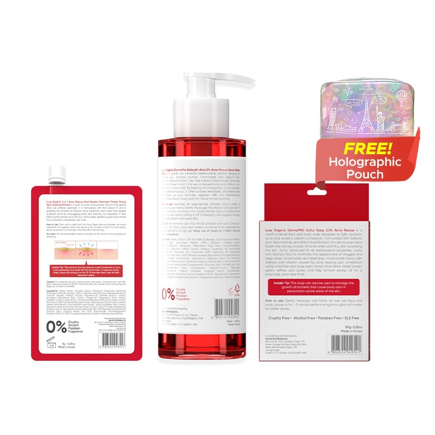 LUXE ORGANIX Acne Rescue Set Bundle