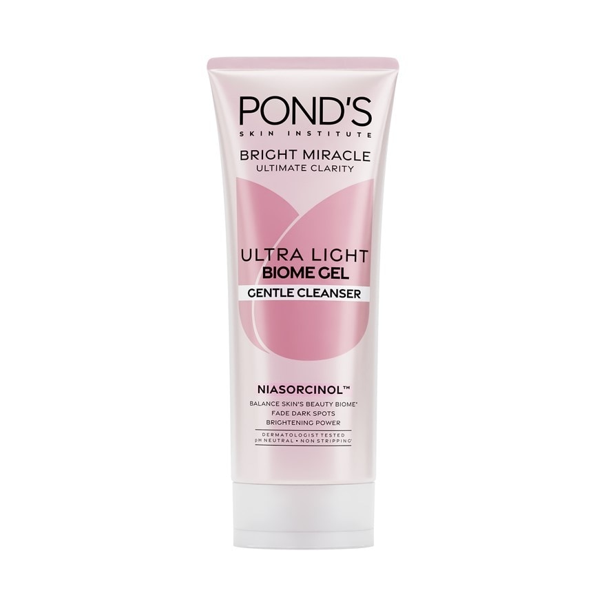 PONDS Bright Miracle Ultra Light Biome Gel Niasorcinol Gentle Cleanser 90g
