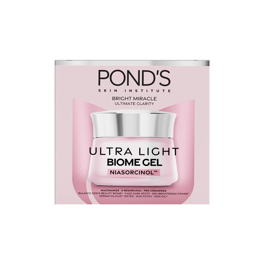 PONDS Bright Miracle Ultra Light Biome Gel Niasorcinol Moisturizer 50g