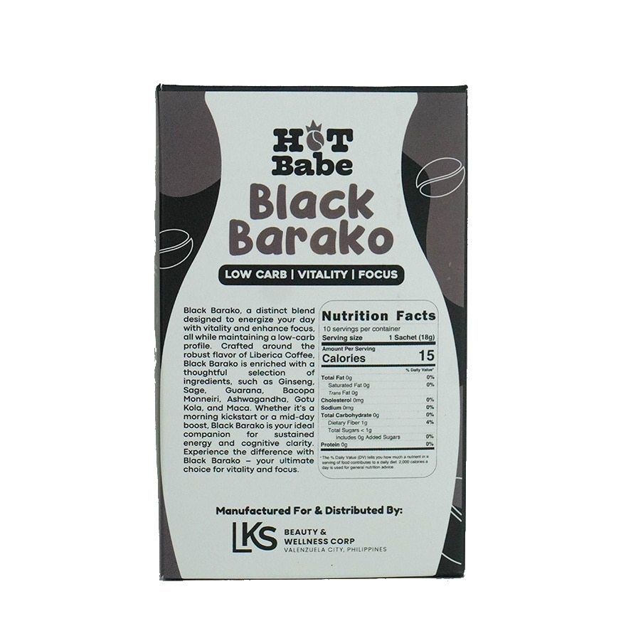 HOT BABE Black Barako 10 Sachets x 180g