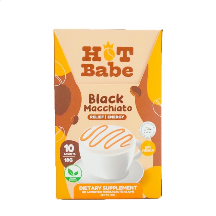 HOT BABE Black Macchiato 10 Sachets x 180g