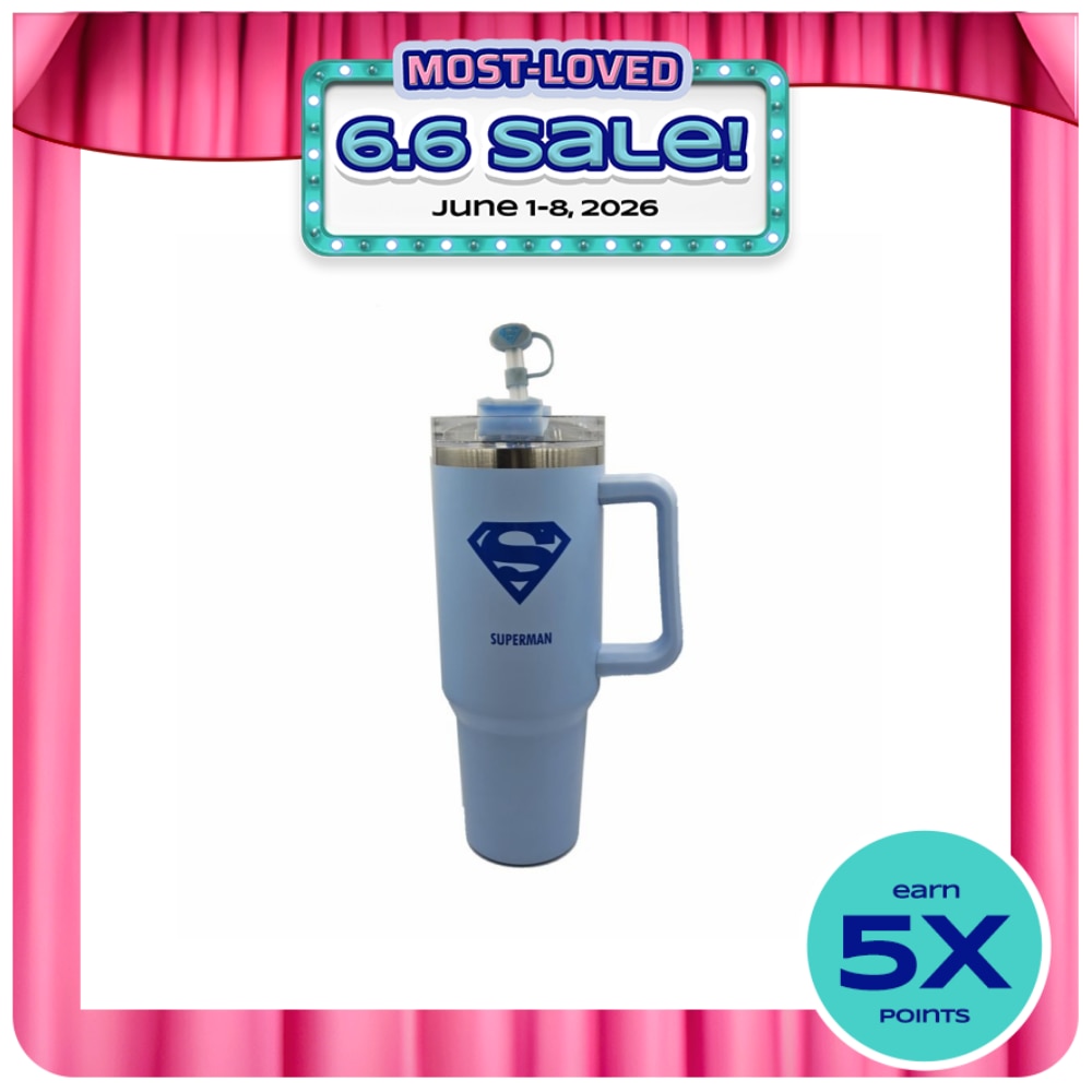 JUSTICE LEAGUE Superman Stainless Tumbler with Straw