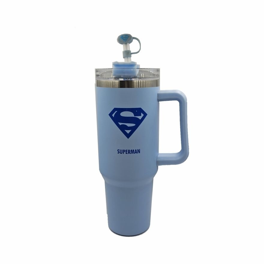 JUSTICE LEAGUE Superman Stainless Tumbler with Straw