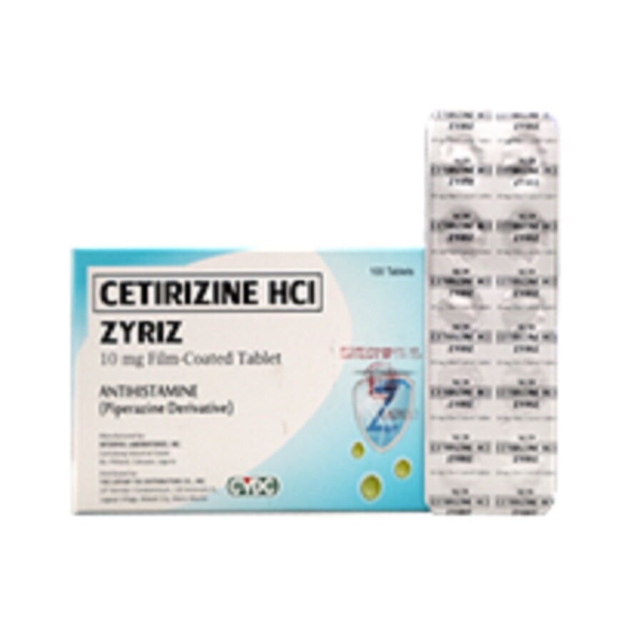 ZYRIZ Antihistamine Film Coated Tablet 10mg Sold Per Piece
