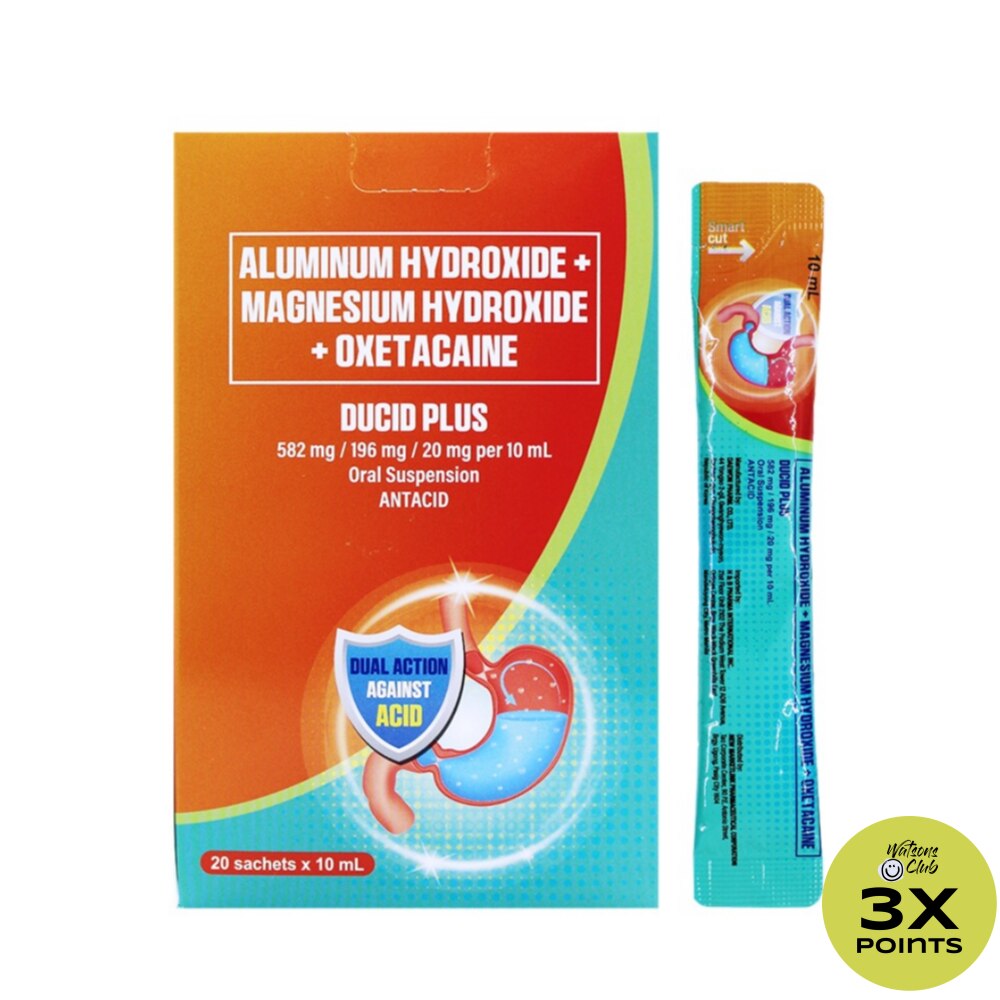 DUCID Plus Antacid 582mg/196mg/20mg 10ml Sold Per Sachet
