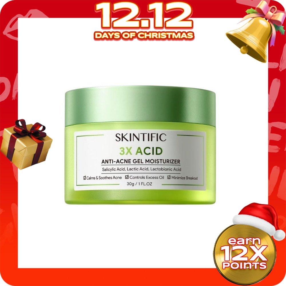 SKINTIFIC 3X Acid Anti-Acne Gel Moisturizer 30g
