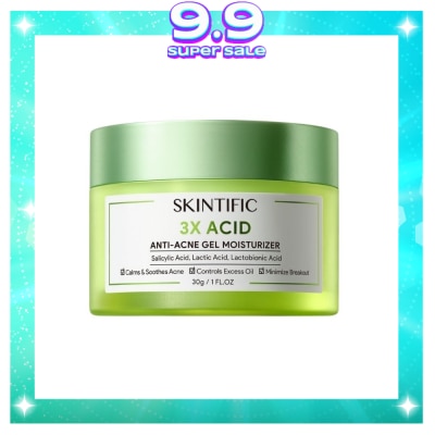 SKINTIFIC SKINTIFIC 3X Acid Anti-Acne Gel Moisturizer 30g