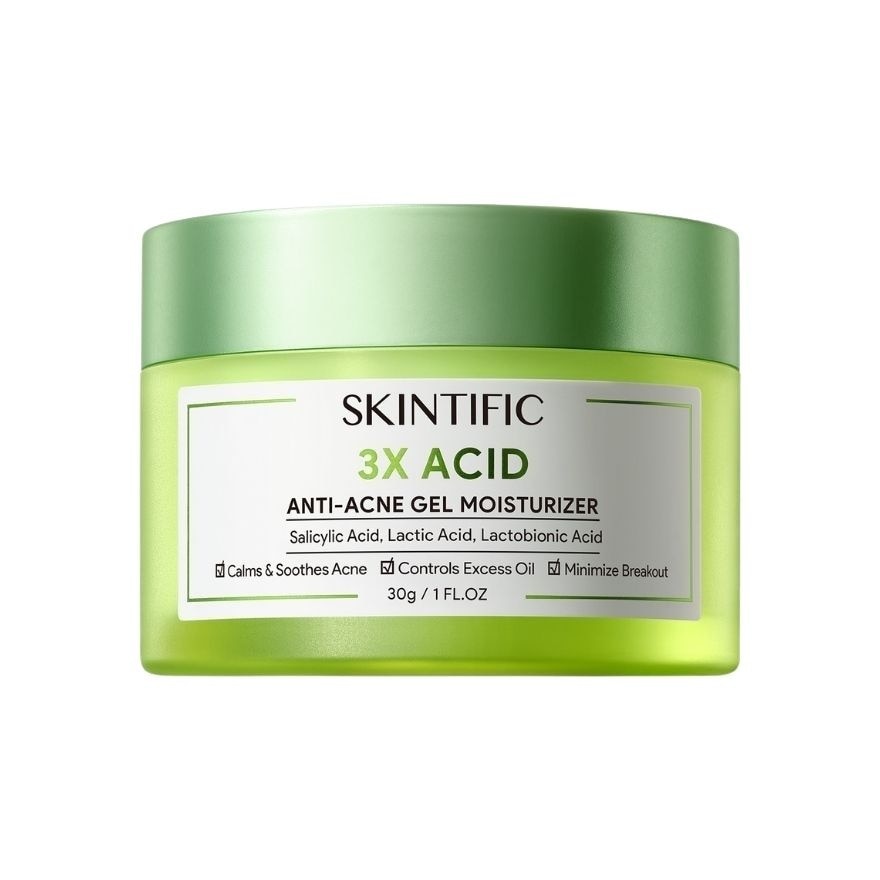 SKINTIFIC 3X Acid Anti-Acne Gel Moisturizer 30g