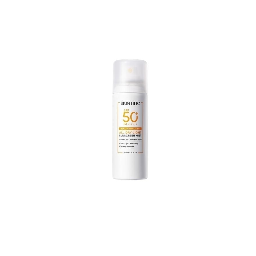 SKINTIFIC All Day Light Sunscreen Mist SPF 50 70ml