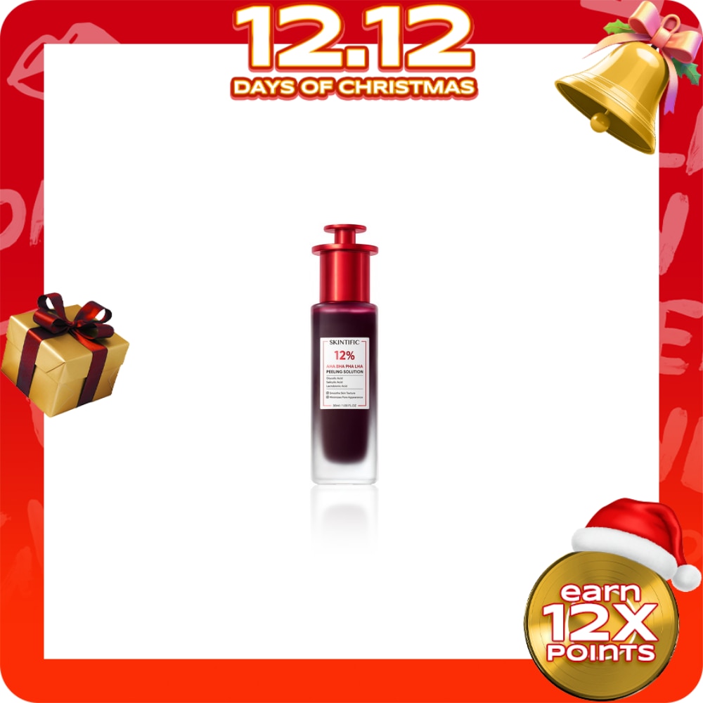 SKINTIFIC 12% AHA BHA PHA LHA Peeling Solution 30ml