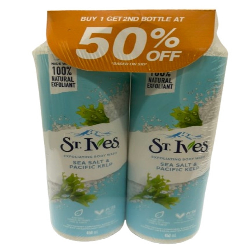 ST IVES Exfoliating Body Wash Sea Salt & Pacific Kelp Bundled Pack 450ml image