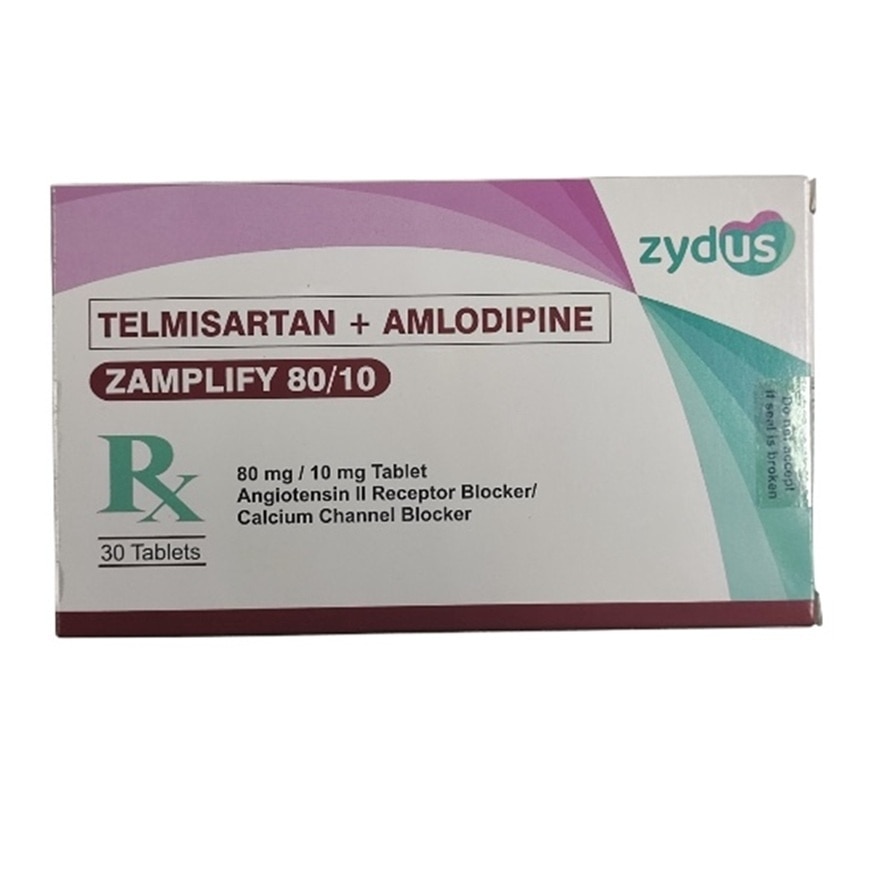 ZAMPLIFY 80/10 Telmisartan + Amlodipine 80mg/10mg Tablet Sold Per Piece [PRESCRIPTION REQUIRED]