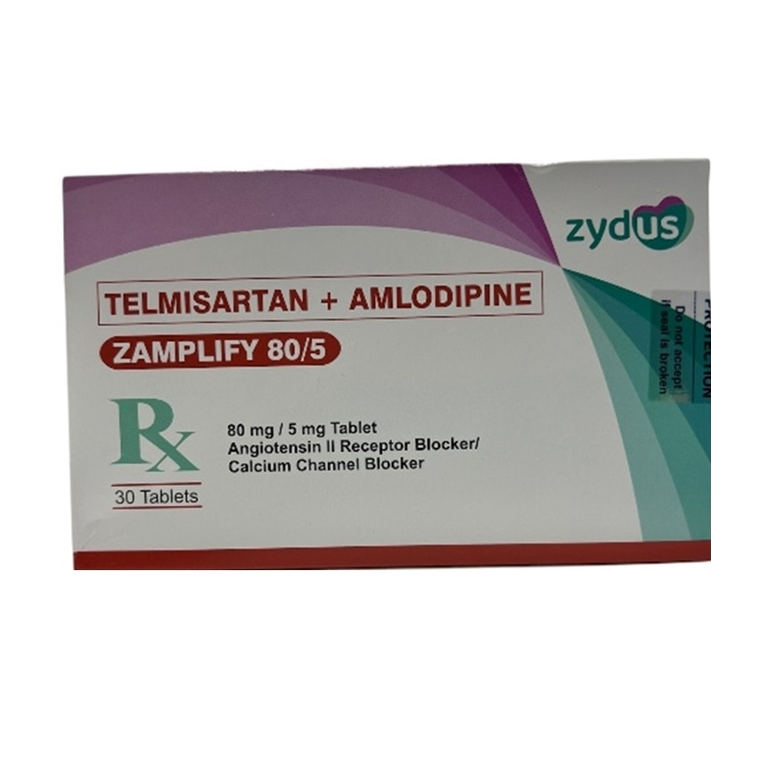 ZAMPLIFY 80/5 Telmisartan + Amlodipine 80mg/5mg Tablet Sold Per Piece [PRESCRIPTION REQUIRED]