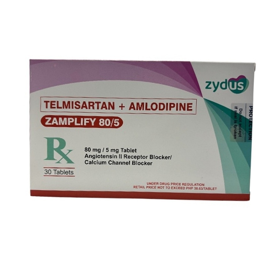 ZAMPLIFY 80/5 Telmisartan + Amlodipine 80mg/5mg Tablet Sold Per Piece [PRESCRIPTION REQUIRED]