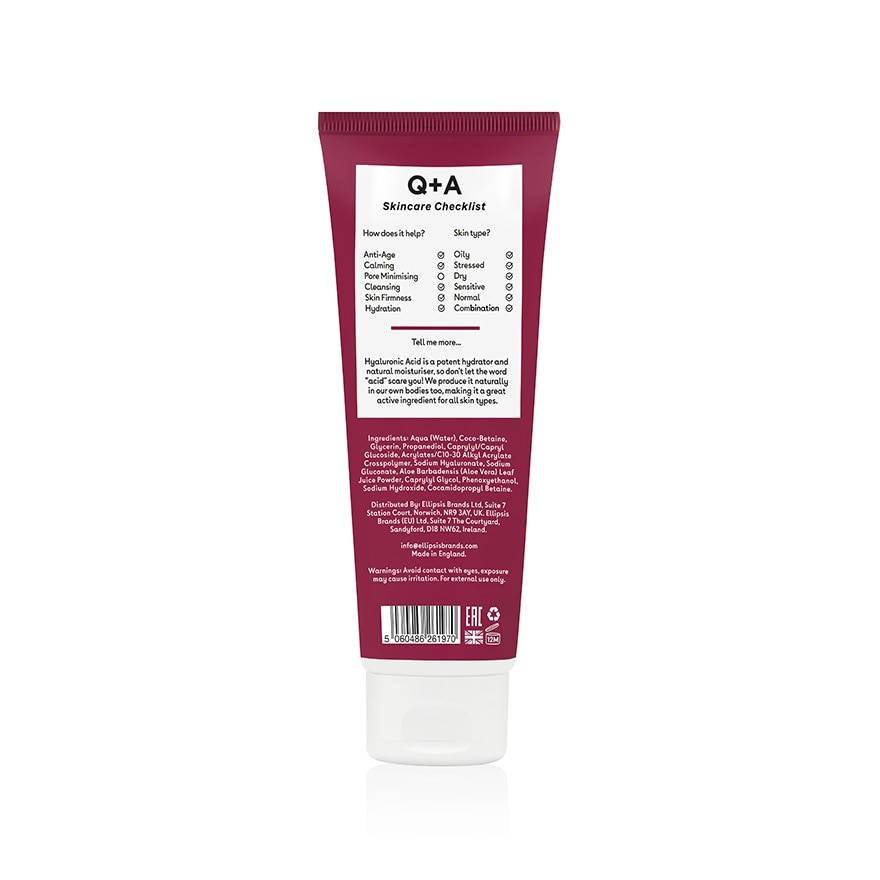 Q + A Hyaluronic Acid Hydrating Cleanser 125ml