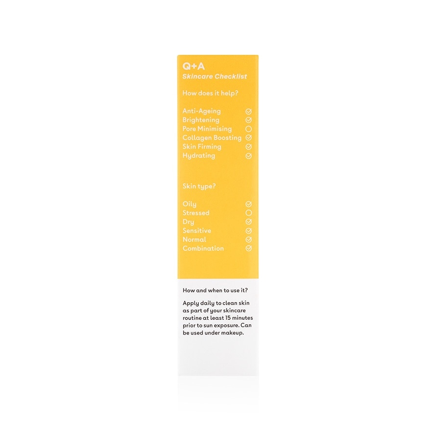 Q + A Peptide Anti-Ageing Daily Sunscreen SPF 50 50ml
