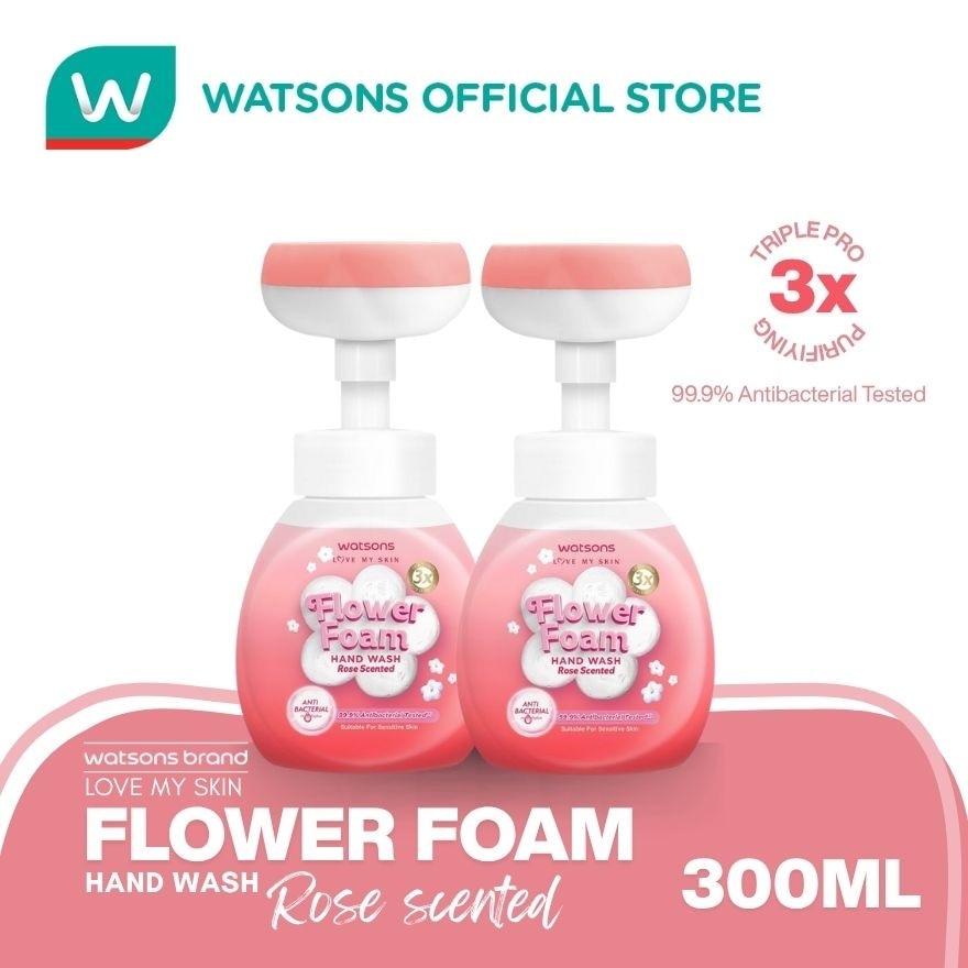 WATSONS Flower Foam Hand Wash Rose Scented 300ml