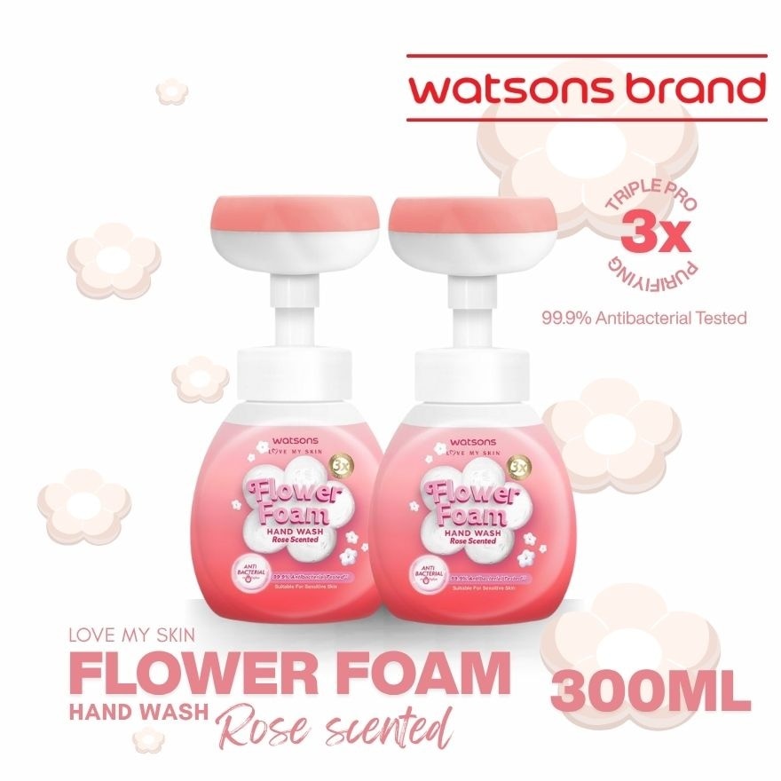WATSONS Flower Foam Hand Wash Rose Scented 300ml