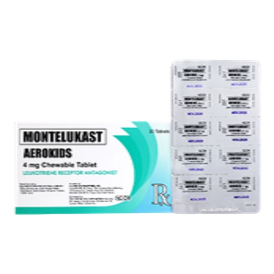 AEROKIDS Montelukast Chewable Tablet Leukotriene Receptor Antagonist 4mg Sold Per Piece [PRESCRIPTION REQUIRED]