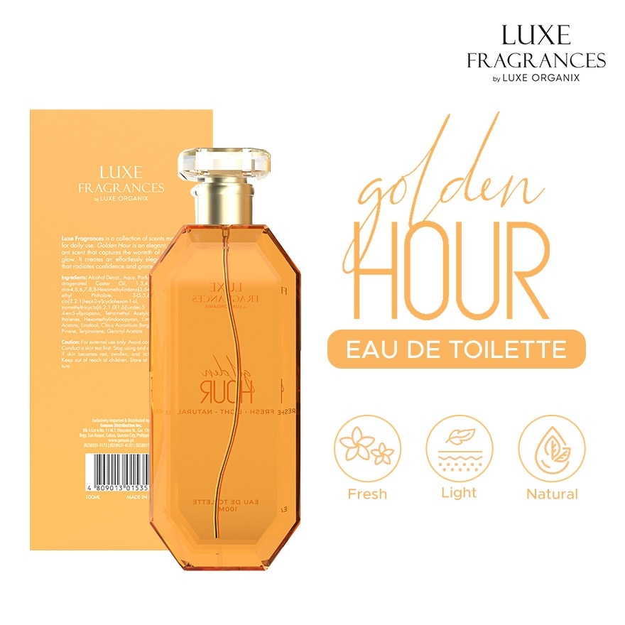 LUXE ORGANIX Fragrances Golden Hour Eau De Toilette 100ml