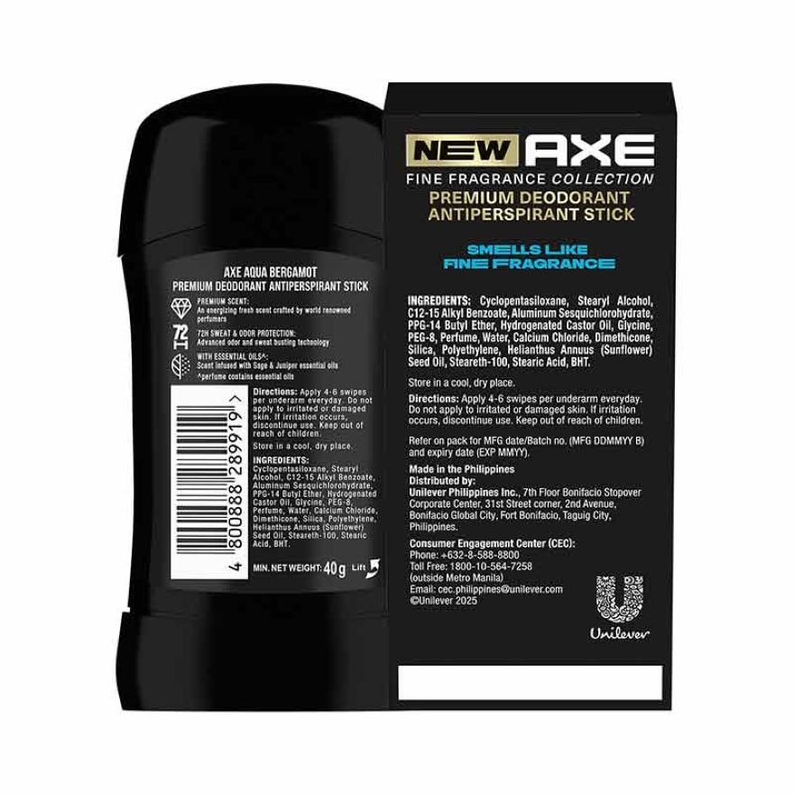 AXE Deodorant Stick Aqua Bergamot 40g