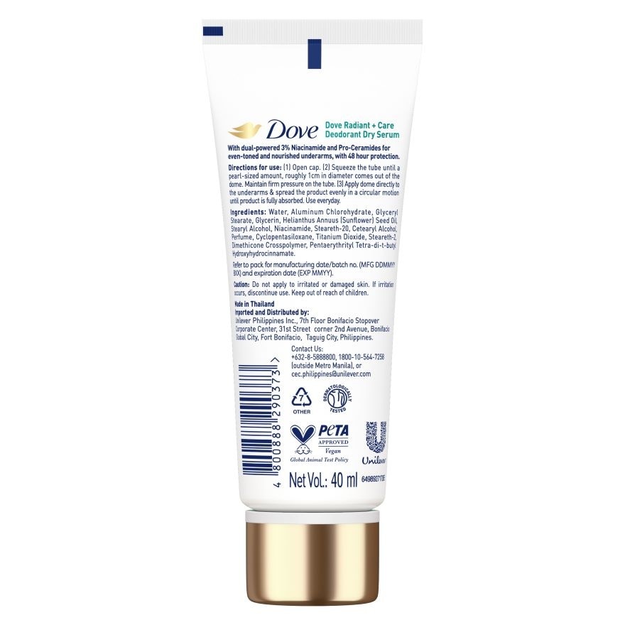 DOVE Radiant + Care Dry Serum Niacinamide + Ceramides Deodorant 40ml
