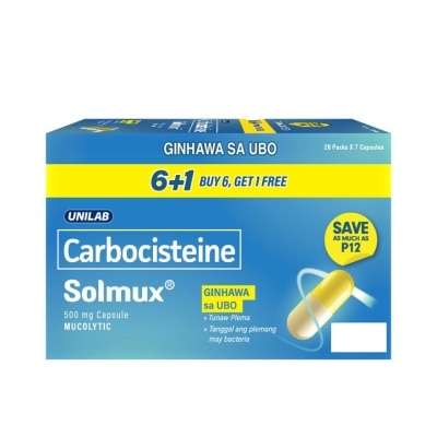 SOLMUX SOLMUX Carbocisteine 500mg Capsule 6+1 Set