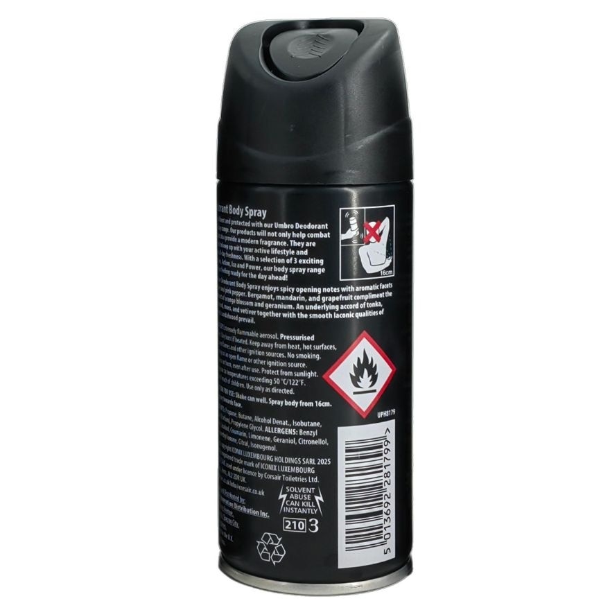 UMBRO Deodorant Body Spray Power 150ml