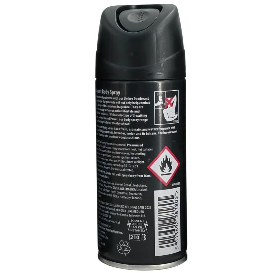 UMBRO Deodorant Body Spray Ice 150ml