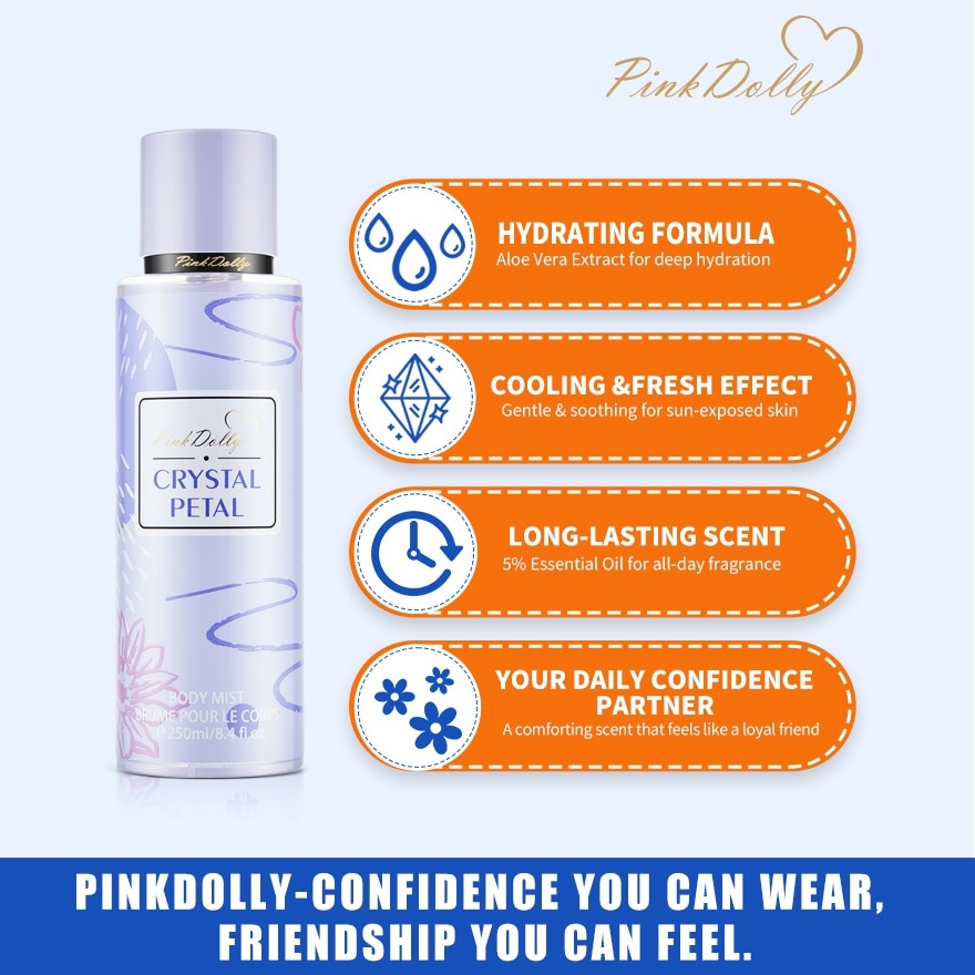 PINK DOLLY Crystal Petal Fragrance Mist 250ml