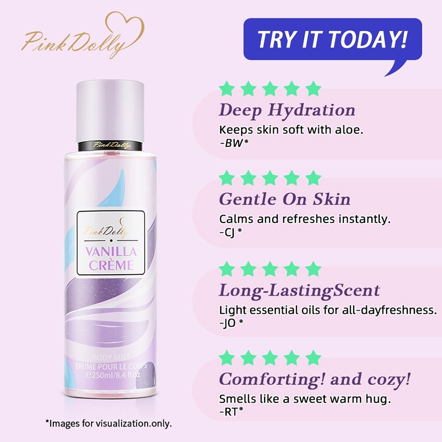PINK DOLLY Vanilla Creme Fragrance Mist 250ml