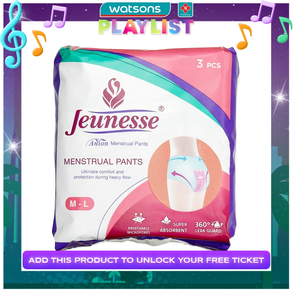 JEUNESSE Anion Menstrual Pants M-L 3 Pads