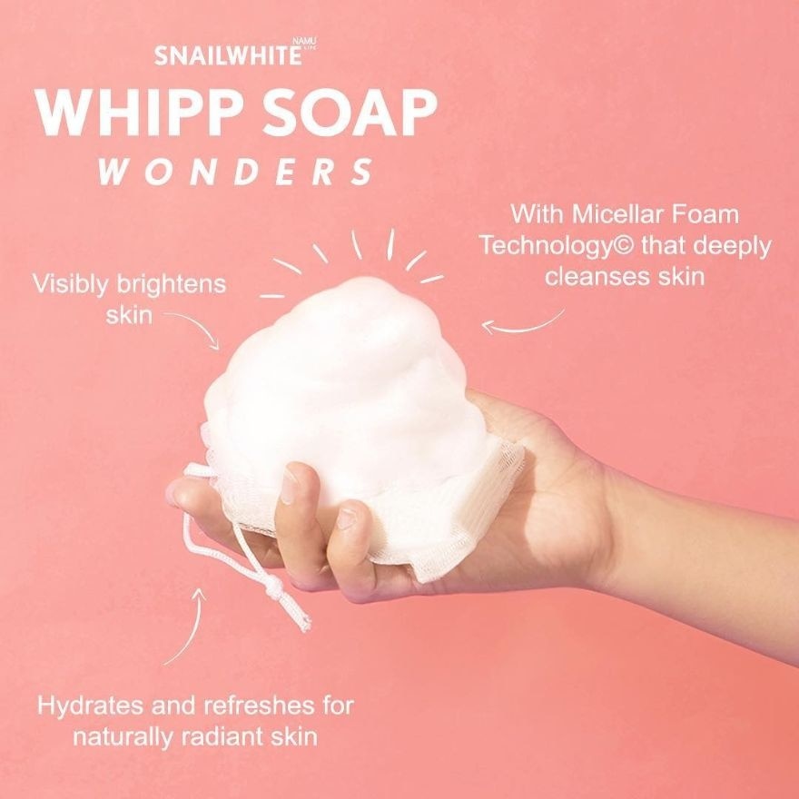 SNAILWHITE Whipp Soap Duo For Face and Body 80g image