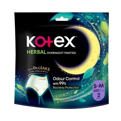 KOTEX KOTEX Herbal Overnight Panties Small to Medium 2 Pieces