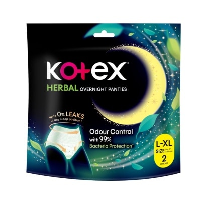 KOTEX KOTEX Herbal Overnight Panties Large to Extra Large 2 Pieces