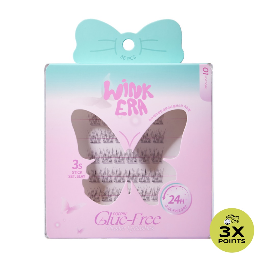 GLAMFIX Wink Era Poppin Glue Free Cluster Eyelashes 01 Soft Girl