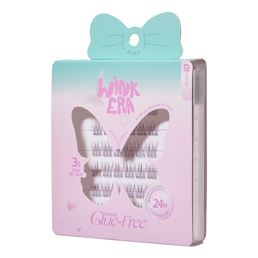 GLAMFIX Wink Era Poppin Glue Free Cluster Eyelashes 01 Soft Girl