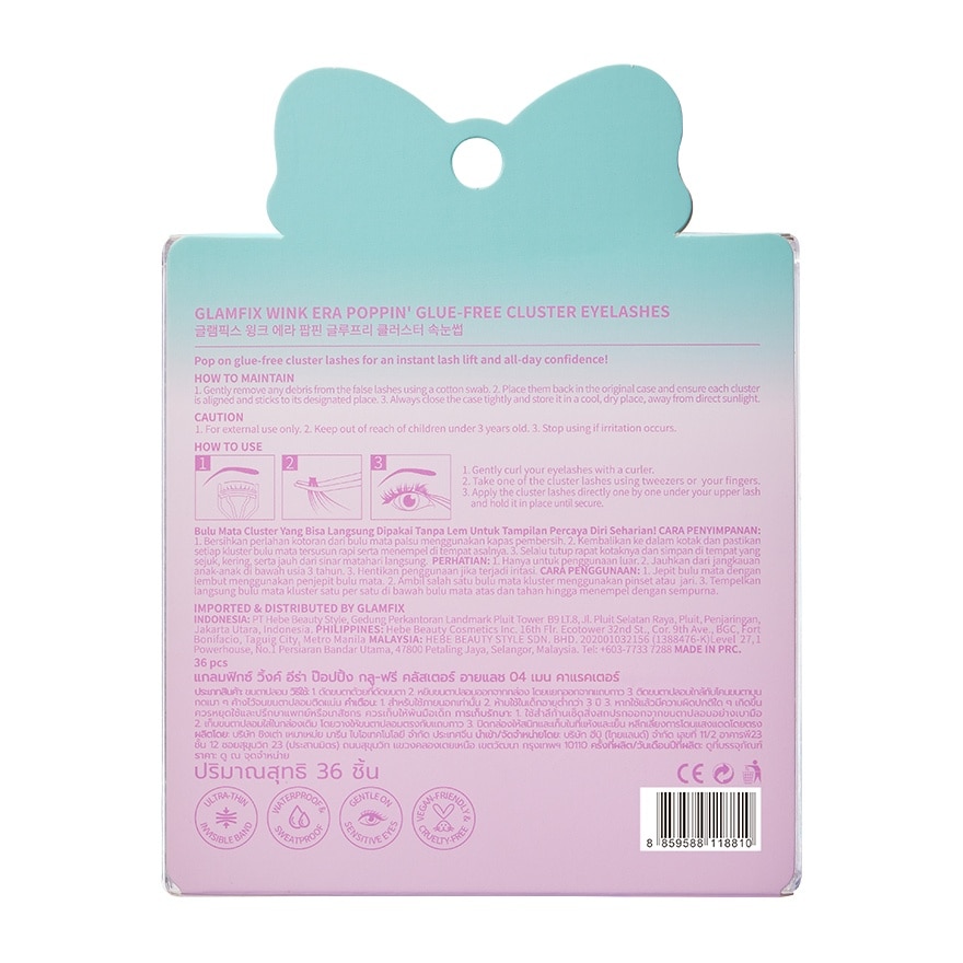 GLAMFIX Wink Era Poppin Glue Free Cluster Eyelashes - 04 Main Character