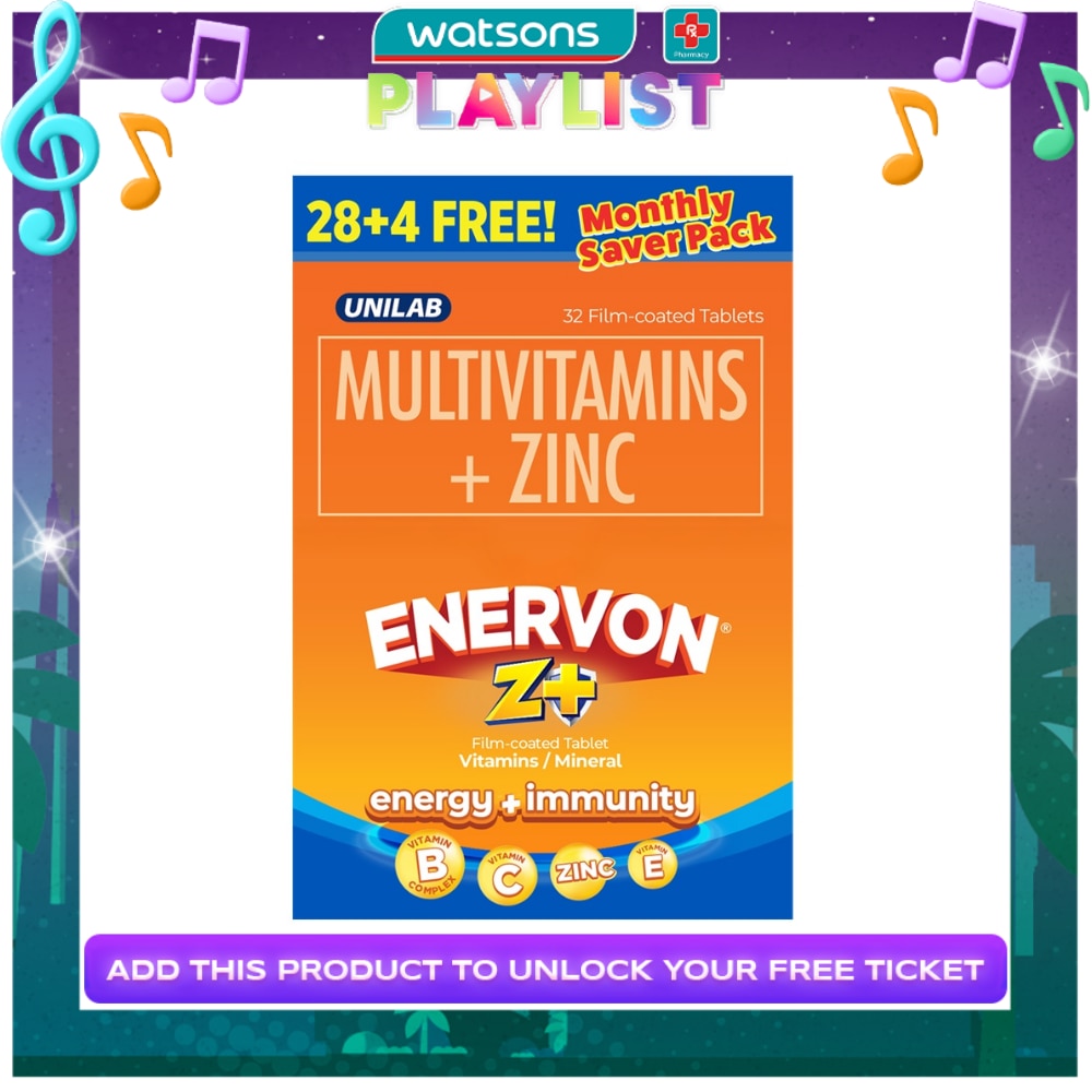 ENERVON Z Plus Energy + Immunity Film Coated Tablet 28+4 Free