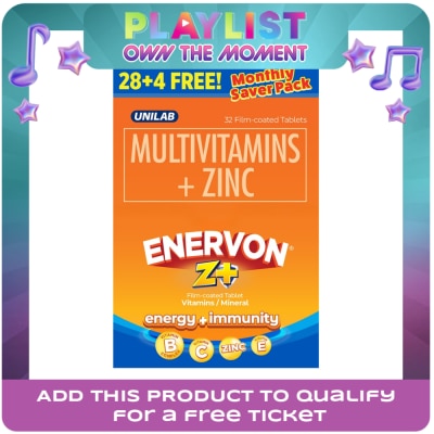 ENERVON - ENERVON Z Plus Energy + Immunity Film Coated Tablet 28+4 Free