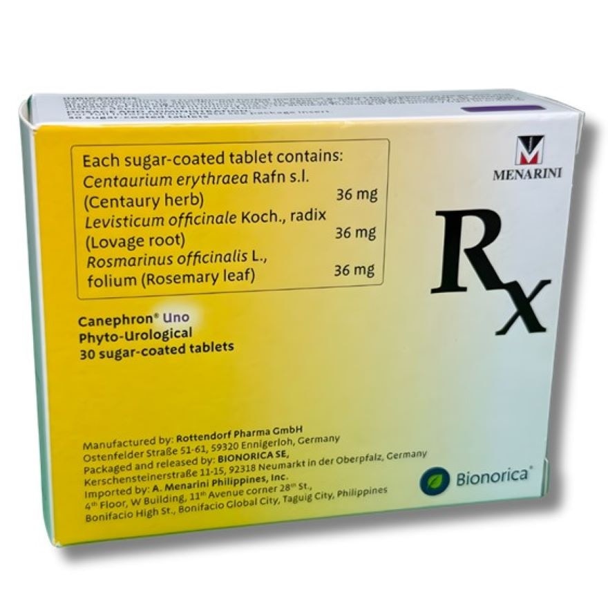 CANEPHRON UNO 36mg/36mg/36mg Sugar Coated Tablets Sold Per Piece [PRESCRIPTION REQUIRED]