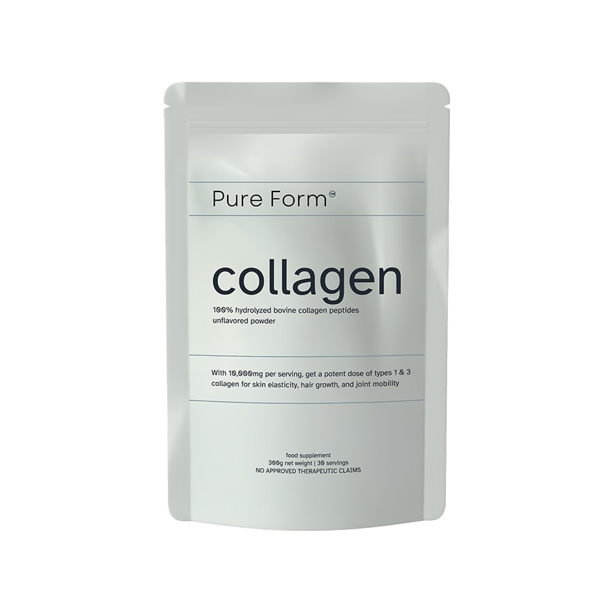 PURE FORM 100% Hydrolyzed Bovine Collagen Peptides Unflavored Powder 300g